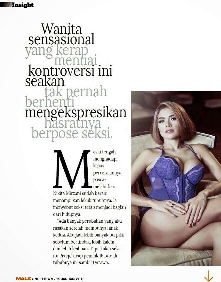 Nikita Mirzani on Male Magazine January 2015 | http://bi-photography.blogspot.com/
