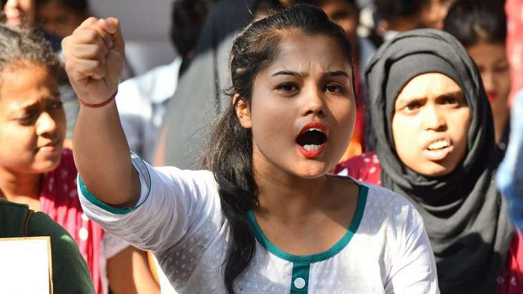 Pegiat dari All Assam Students Union (AASU) anti Citizenship Amendment Bill