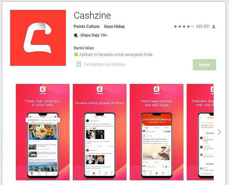 CashZine. (Google Play Store)