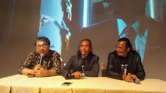 Yayan Ruhiyan dan Cecep Arif Rahman di XXI Plaza Indonesia, Thamrin, Jakarta Pusat, Selasa (14/5/2019) malam. [Sumarni/Suara,com]