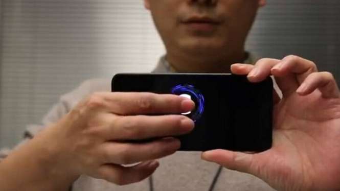 Bocoran smartphone Xiaomi dengan fingerprint di layar atau in-display fingerprint scanner.